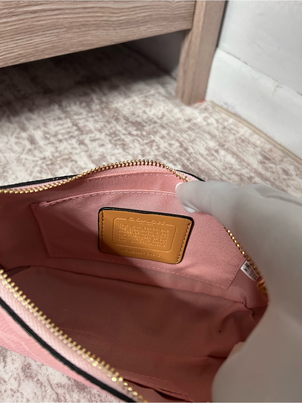 Coach Pink Signature Mini Shoulder Pouch - Picture 2 of 3